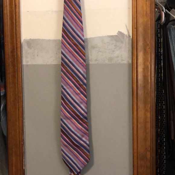 Ted Baker Striped Tie - Blue Multi - Picture 8 of 8